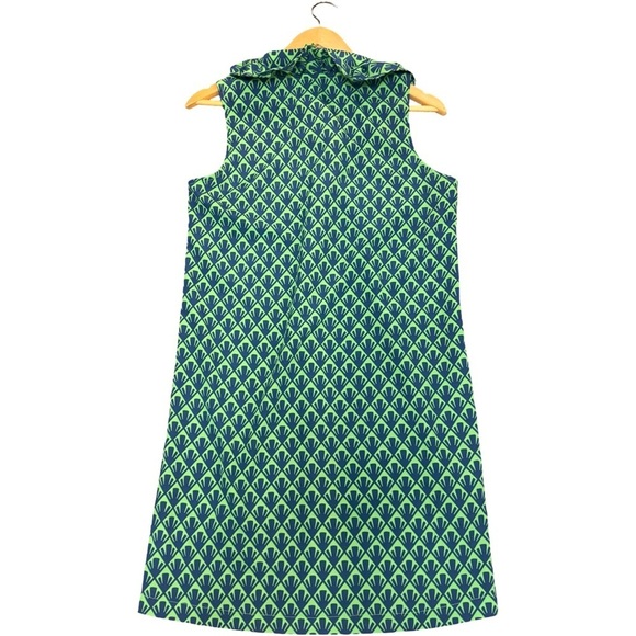 MUD PIE Green and Blue Patterned Sleeveless Dress size medium - Picture 2 of 6